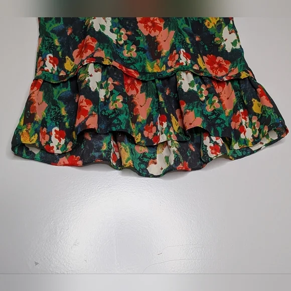 Kimchi Blue Floral Peplum Cami Boho Cottagecore Western Spaghetti Strap Tank Top - Picture 5 of 12